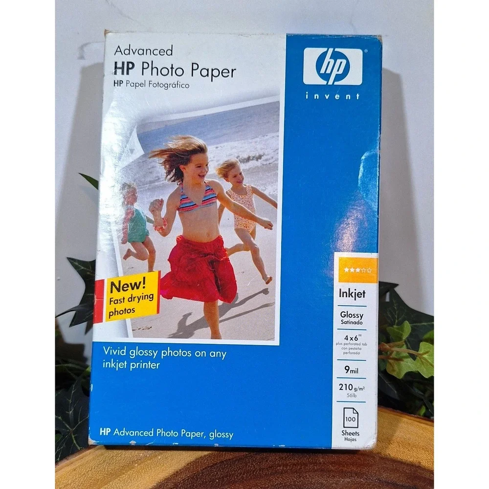 Lot of 2 HP Advanced Glossy Inkjet Photo Paper 100 Sheets 4 x 6